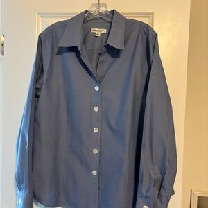 Coldwater Creek Women’s Slate Blue Blouse Size XL
